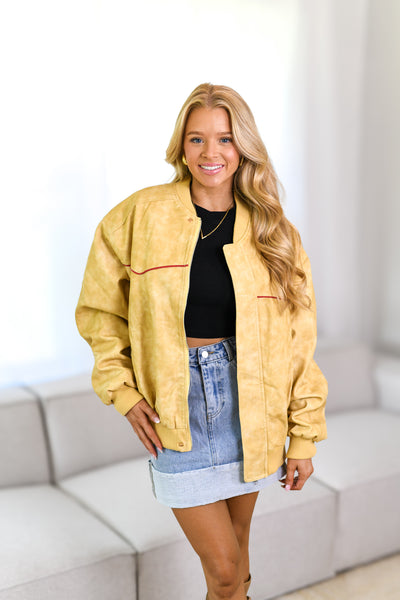 Jilly Rodeo Bomber Jacket-Butter