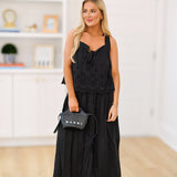 Maggie Eyelet Lace Skirt Set - Black