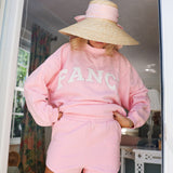 Fancy Fleece Lined Mini Shorts - Powder Pink