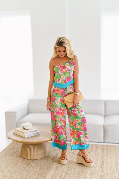 Sarah Tropical Floral Set - Green