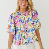 Daisy Top - White Multi