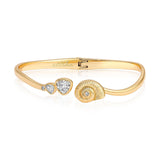 Golden Nautilus Shell Cuff Bracelet: 18k Gold Plated / One Size