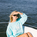 Breakers Oversized Lightweight Mockneck - Ocean Teal