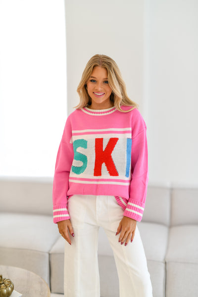 Nadia Ski Pullover Sweater - Pink