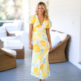 Kerri Floral Maxi Dress - Yellow