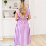 Dixie Zipper Midi Dress - Lavender