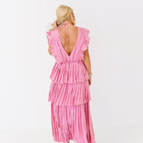 Indy Pleated Maxi Dress - Mauve