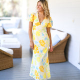 Kerri Floral Maxi Dress - Yellow