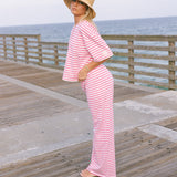 Fancy Striped Button Pants