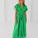 Kellie Flower Dress - Green
