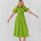 Bri Midi Cutout Dress - Green