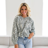 Susana Print Top - Green