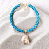 Seashell Necklace - Blue