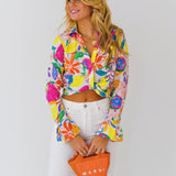 Becca Tropical Print Crop Top-Multi