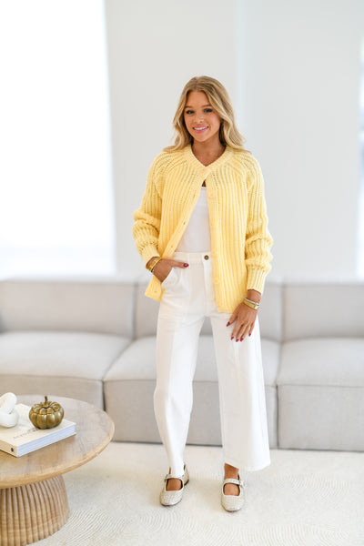 Nova Knit Cardigan - Yellow