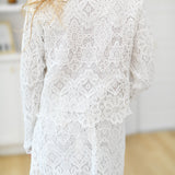 Karsyn Lace Jacket and Mini Skirt Set - Off White