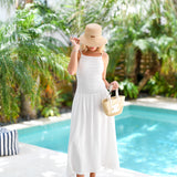 Adeline Smocked Midi Dress - Off White