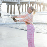 Fancy Striped Button Pants