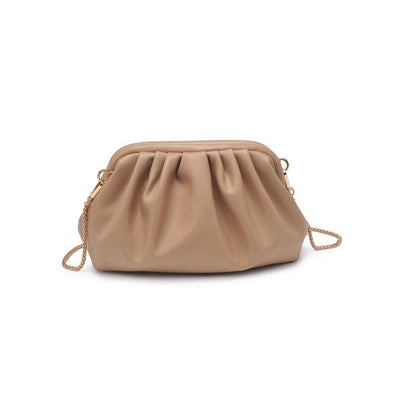 Carey Studded Clutch: Natural