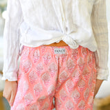Emory Boxer Shorts -  Peach Floral