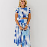 Peyton Striped Set - Blue