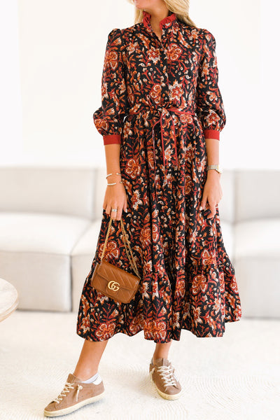 Callahan Maxi Dress - Rust