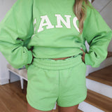 Fancy Fleece Lined Mini Shorts - Palm