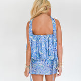 Piper Scarf Bubble Skirt Set - Baby Blue