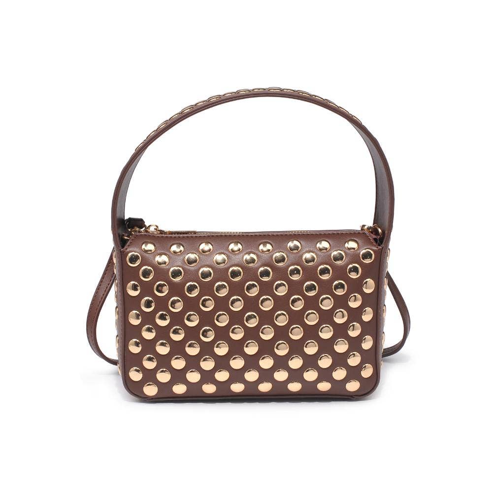 Isabel Studded Crossbody - Chocolate