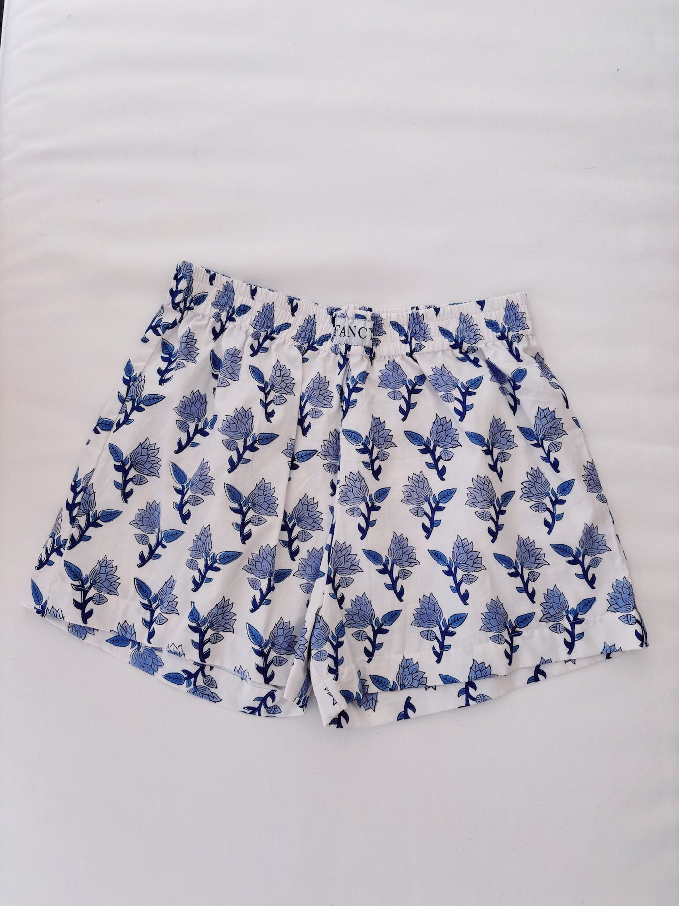 Milo Boxer Shorts -  White/Periwinkle Floral