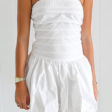 Kendall Mini Bubble Hem Dress - Off White