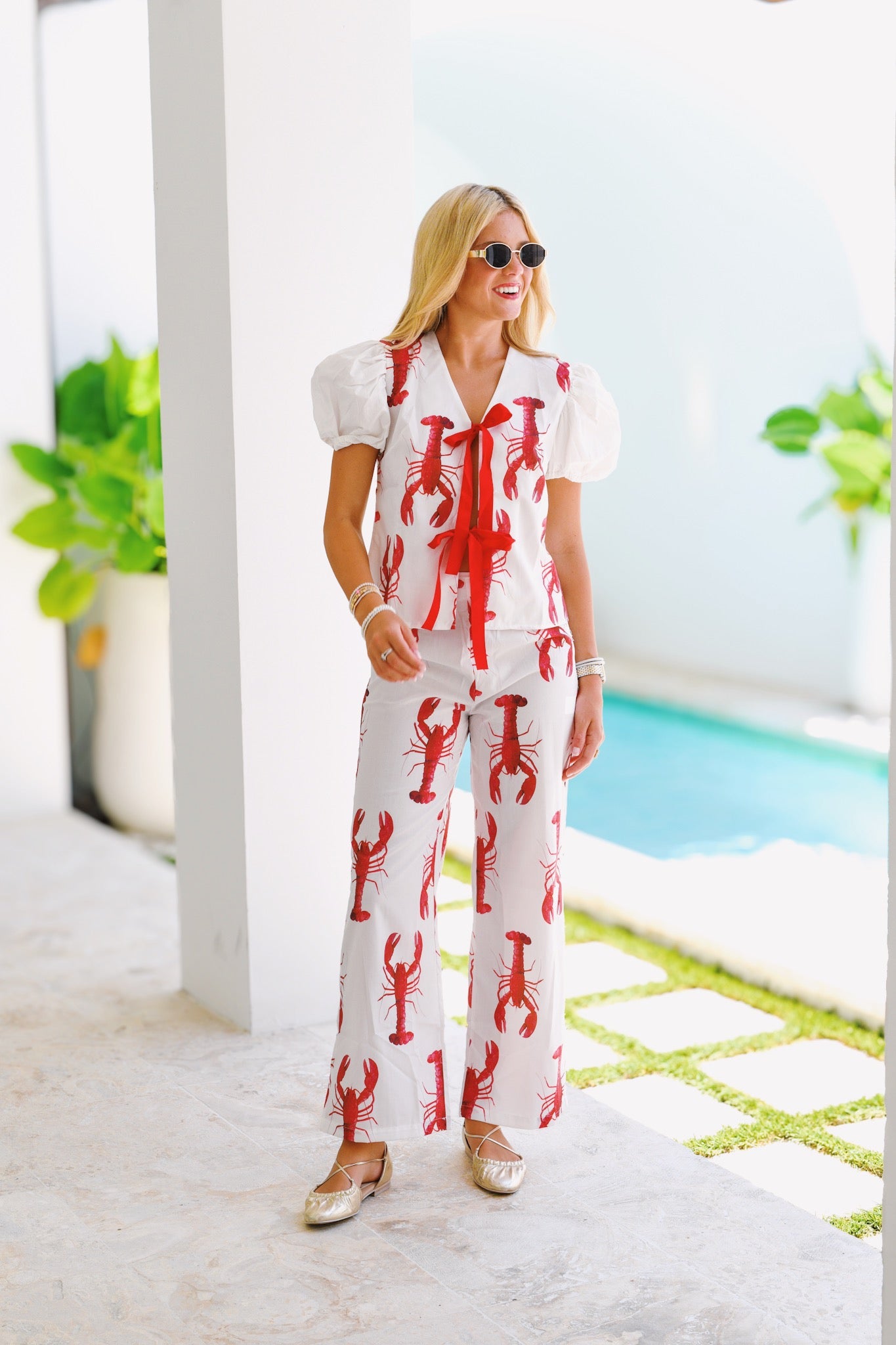 Maine Lobster Tie Top and Pants Set