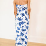 Arika Bodycon Tube Dress - Blue Floral