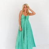 Maisey Striped Maxi Dress - Green