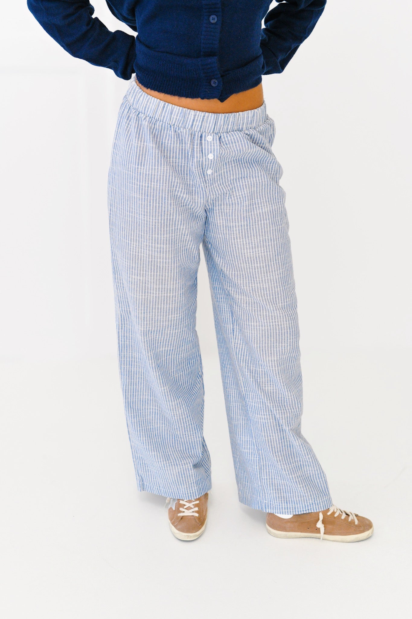 Naomi Pants - Chambray Gingham