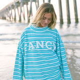 Fancy Oversized Towel Terry Mockneck - Seafoam