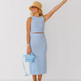 Ali Ribbed Sweater Top-Baby Blue