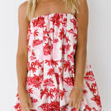 Peyton Mini Bubble Dress - Red/Pink (PREORDER)