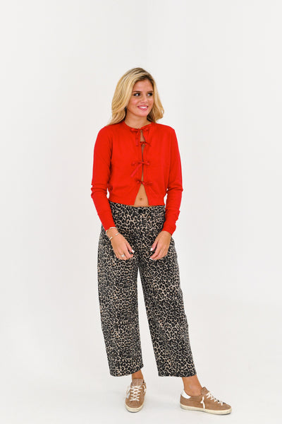 Vero Barrel Pants - Leopard