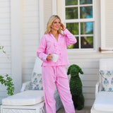 Paloma Pajama Set - Pink Striped