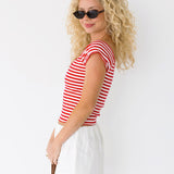 Lilly Striped Top - Red