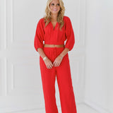 Lila Cotton Set - Red