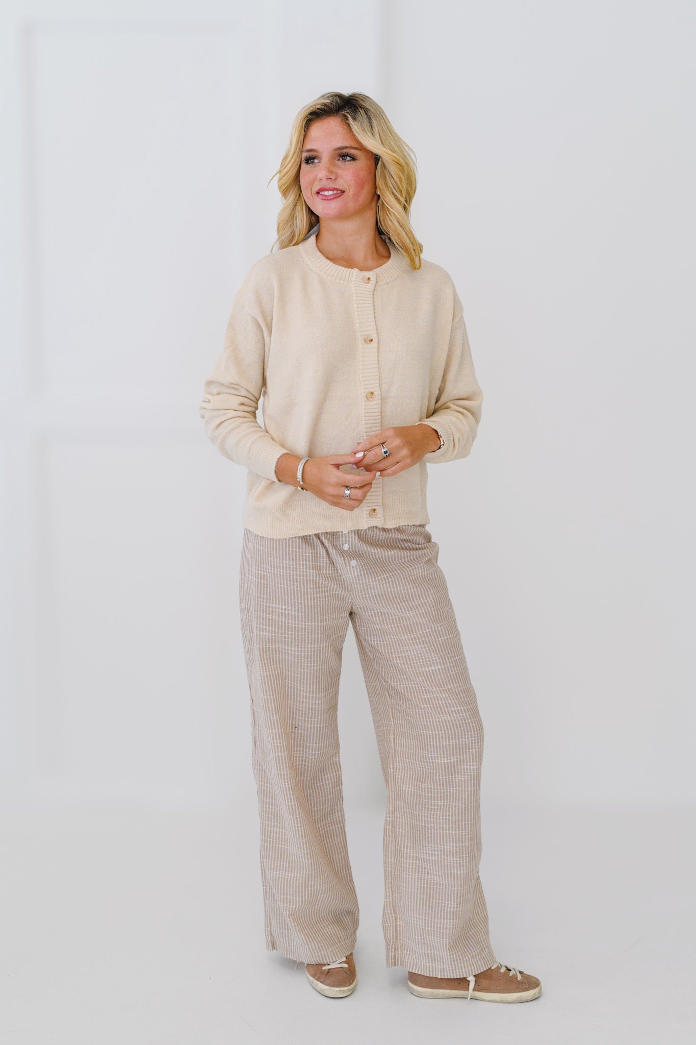 Martyna Pants - Taupe Gingham