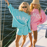 Breakers Oversized Lightweight Mockneck - Ocean Teal