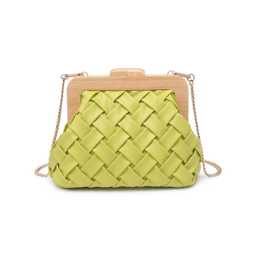 Matilda Woven Clutch - Citron