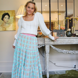 Triple Tiered Maxi Skirt - Birds of Paradise