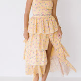 Skye Ruffle Maxi Dress - Yellow