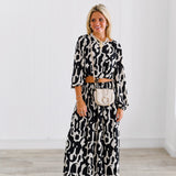 Sabrina Abstract Set-Black/Cream