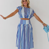 Peyton Striped Set - Blue