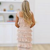 Lola Ruffled Knit Set - Dusty Rose